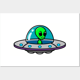 UFO and Alien Posters and Art